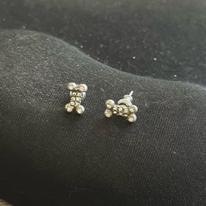 Dog bone earring studs - fashion jewelry